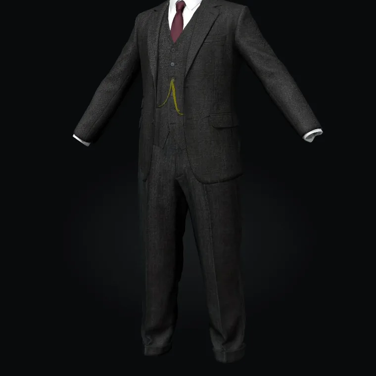 3D three-piece suit